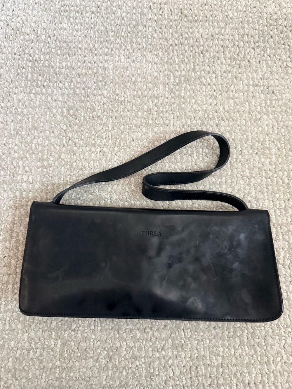 Furla Black Leather Knot-Detail Shoulder Bag - Picture 2 of 7